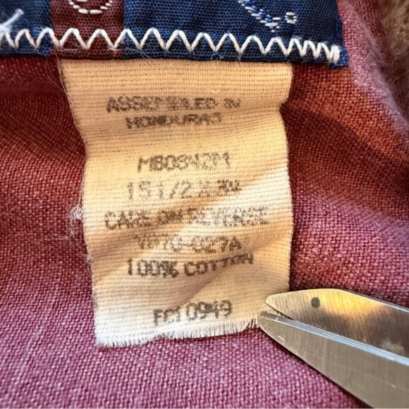 VTG Wrangler Denim Flannel Men’s Medium Shirt Feathers Western Cowboy Rodeo Gift - Picture 8 of 12